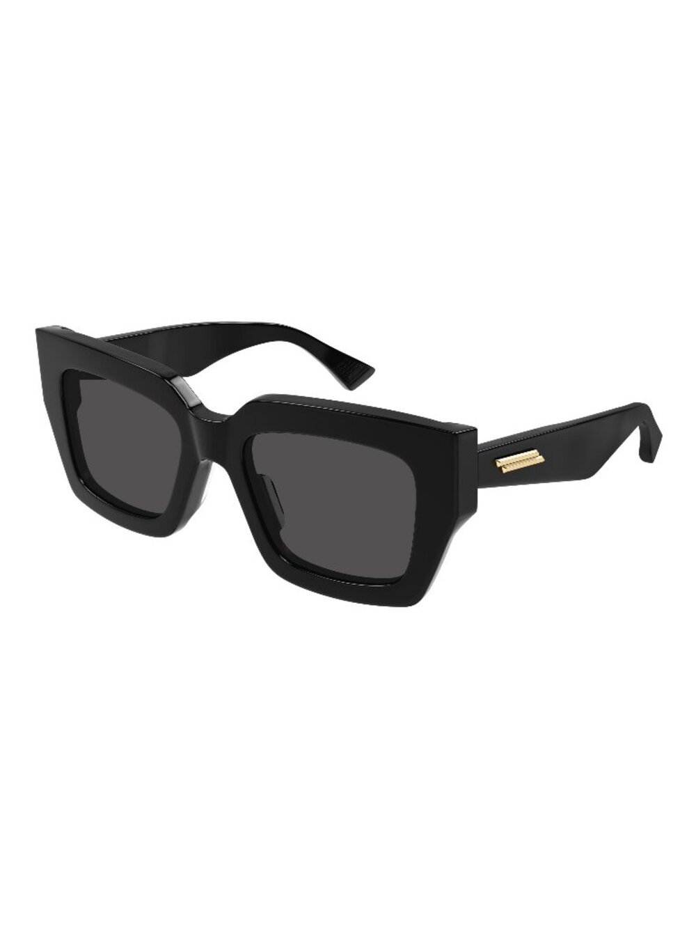 New Bottega Veneta Women's Sunglasses Black Square Grey Lens Acetate Frame 001